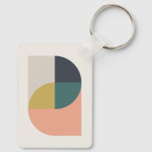 Moderne Abstracte art elegant geometrisch minimali Sleutelhanger (Achterkant)