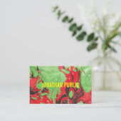 Moderne Abstracte Art Elegant Red Green Sjabloon Visitekaartje (Staand voorkant)