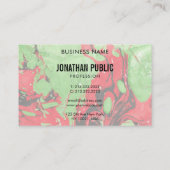 Moderne Abstracte Art Elegant Red Green Sjabloon Visitekaartje (Achterkant)