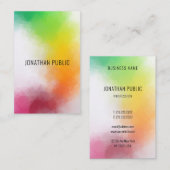 Moderne Abstracte Art elegante kleurrijke Sjabloon Visitekaartje (Voorkant / Achterkant)