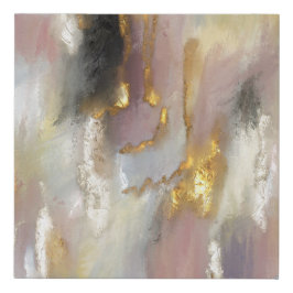 Moderne Abstracte Art Gold Pink Imitatie Canvas Print