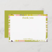 Moderne Abstracte art Lime Green Cute Shower - Aan Bedankkaart (Voorkant / Achterkant)