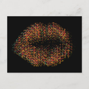 Moderne Abstracte art Lips #10 Briefkaart