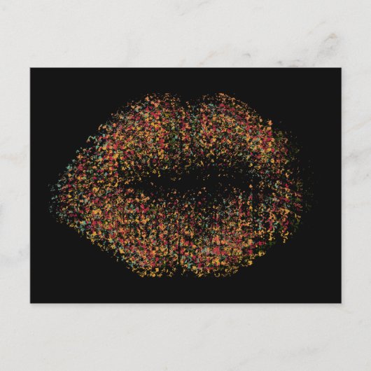 Moderne Abstracte art Lips #10 Briefkaart (Voorkant)