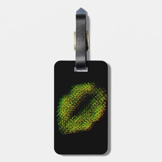 Moderne Abstracte art Lips #13 Bagagelabel (Achterkant verticaal)