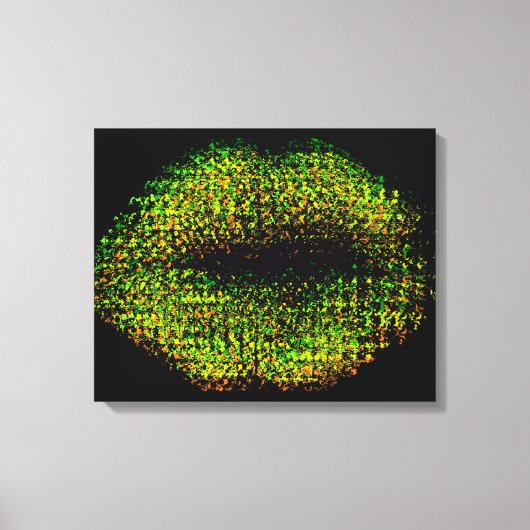 Moderne Abstracte art Lips #13 Canvas Afdruk (Voorkant)