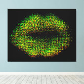 Moderne Abstracte art Lips #13 Canvas Afdruk (Insitu (Houten vloer))