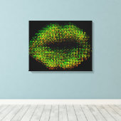 Moderne Abstracte art Lips #13 Canvas Afdruk (Insitu (Houten vloer))