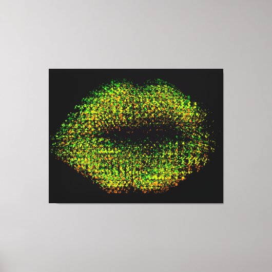 Moderne Abstracte art Lips #13 Canvas Afdruk (Voorkant)