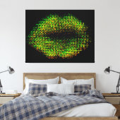 Moderne Abstracte art Lips #13 Canvas Afdruk (Insitu (Slaapkamer))