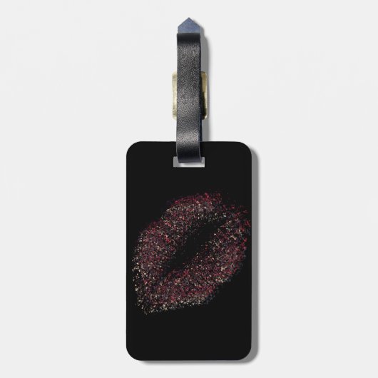 Moderne Abstracte art Lips #17 Bagagelabel (Achterkant verticaal)