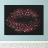 Moderne Abstracte art Lips #17 Canvas Afdruk (Insitu (Houten vloer))
