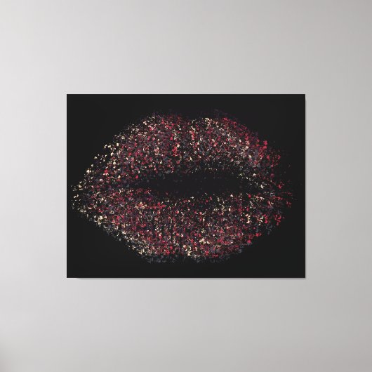Moderne Abstracte art Lips #17 Canvas Afdruk (Voorkant)