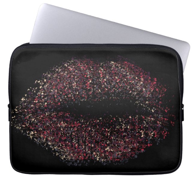 Moderne Abstracte art Lips #17 Laptop Sleeve (Voorkant)