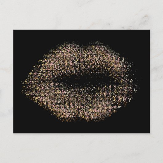Moderne Abstracte art Lips #18 Briefkaart (Voorkant)