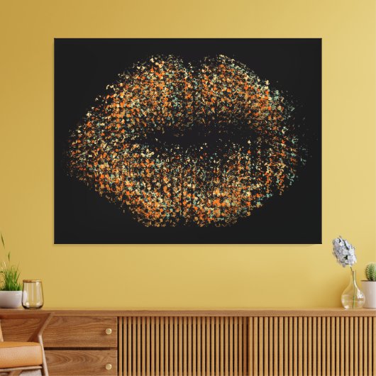 Moderne Abstracte art Lips #20 Canvas Afdruk (Insitu (Woonkamer))