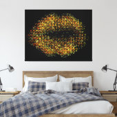 Moderne Abstracte art Lips #22 Canvas Afdruk (Insitu (Slaapkamer))