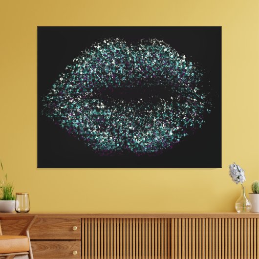Moderne Abstracte art Lips #23 Canvas Afdruk (Insitu (Woonkamer))