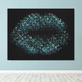 Moderne Abstracte art Lips #23 Canvas Afdruk (Insitu (Houten vloer))