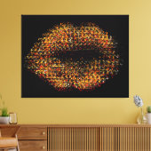 Moderne Abstracte art Lips #27 Canvas Afdruk (Insitu (Woonkamer))