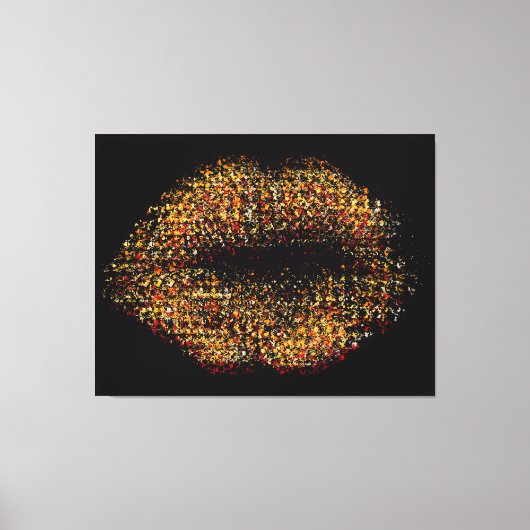 Moderne Abstracte art Lips #27 Canvas Afdruk (Voorkant)