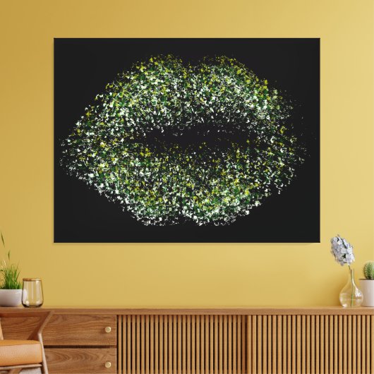 Moderne Abstracte art Lips #28 Canvas Afdruk (Insitu (Woonkamer))