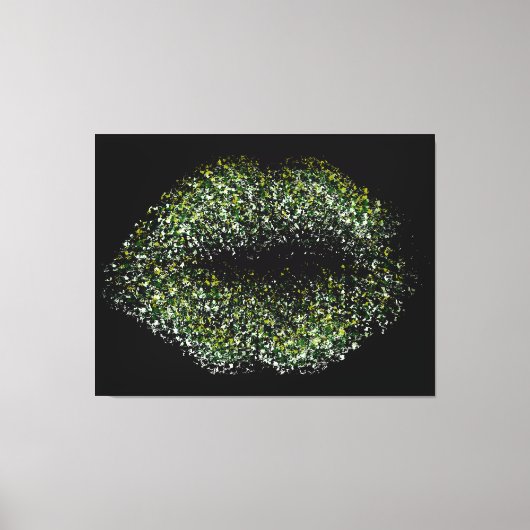 Moderne Abstracte art Lips #28 Canvas Afdruk (Voorkant)