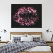 Moderne Abstracte art Lips #30 Canvas Afdruk (Insitu (Slaapkamer))