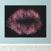 Moderne Abstracte art Lips #30 Canvas Afdruk (Insitu (Houten vloer))