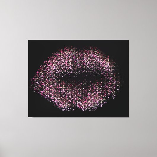 Moderne Abstracte art Lips #30 Canvas Afdruk (Voorkant)