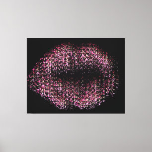 Moderne Abstracte art Lips #30 Canvas Afdruk