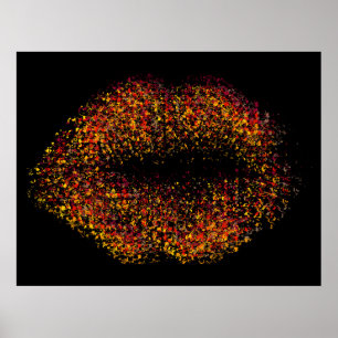 Moderne Abstracte art Lips #31 Poster