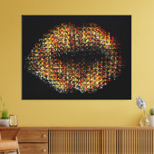 Moderne Abstracte art Lips #34 Canvas Afdruk (Insitu (Woonkamer))
