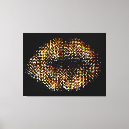 Moderne Abstracte art Lips #34 Canvas Afdruk (Voorkant)