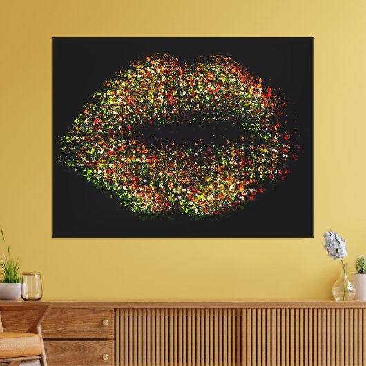 Moderne Abstracte art Lips #35 Canvas Afdruk (Insitu (Woonkamer))