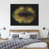 Moderne Abstracte art Lips #41 Canvas Afdruk (Insitu (Slaapkamer))