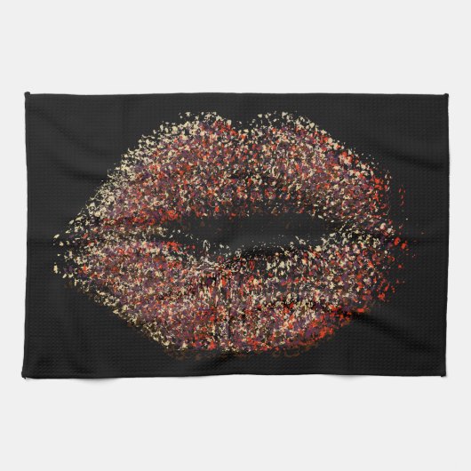 Moderne Abstracte art Lips #45 Theedoek (Horizontaal)