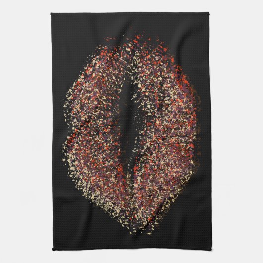 Moderne Abstracte art Lips #45 Theedoek (Verticaal)