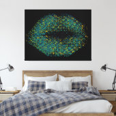Moderne Abstracte art Lips #47 Canvas Afdruk (Insitu (Slaapkamer))