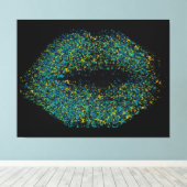 Moderne Abstracte art Lips #47 Canvas Afdruk (Insitu (Houten vloer))