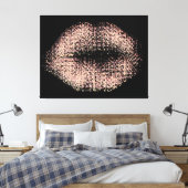 Moderne Abstracte art Lips #48 Canvas Afdruk (Insitu (Slaapkamer))
