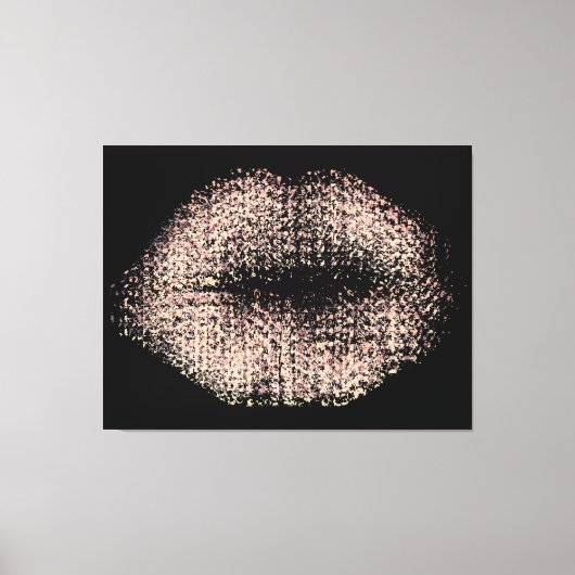 Moderne Abstracte art Lips #48 Canvas Afdruk (Voorkant)