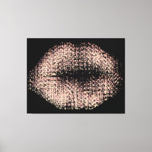 Moderne Abstracte art Lips #48 Canvas Afdruk