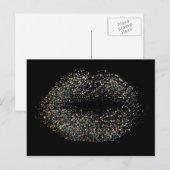 Moderne Abstracte art Lips #4 Briefkaart (Voorkant / Achterkant)