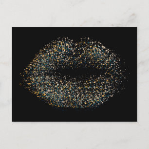 Moderne Abstracte art Lips #4 Briefkaart