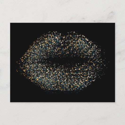 Moderne Abstracte art Lips #4 Briefkaart (Voorkant)