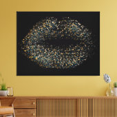 Moderne Abstracte art Lips #4 Canvas Afdruk (Insitu (Woonkamer))