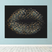 Moderne Abstracte art Lips #4 Canvas Afdruk (Insitu (Houten vloer))
