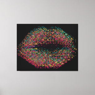 Moderne Abstracte art Lips #51 Canvas Afdruk