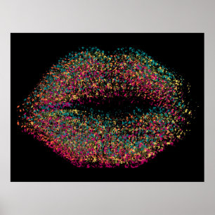 Moderne Abstracte art Lips #51 Poster